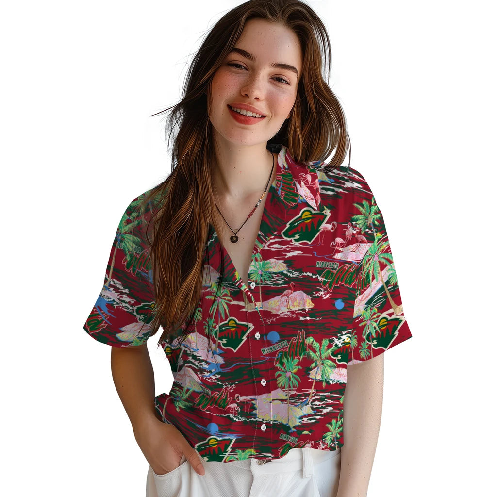 Minnesota Wild Flamingo Retreat 2026 Hawaiian Shirt – Moonbestprint