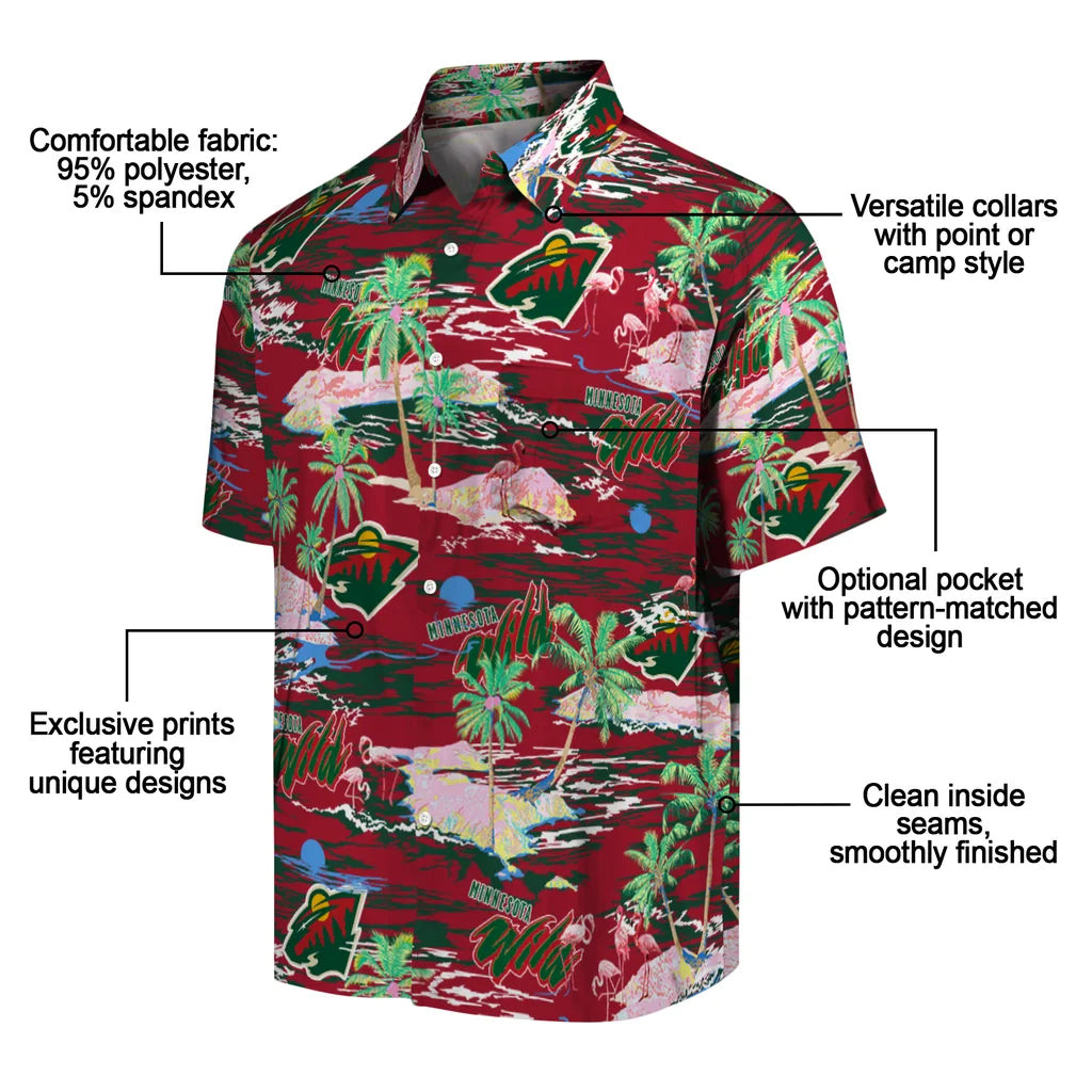 Minnesota Wild Flamingo Retreat 2026 Hawaiian Shirt – Moonbestprint