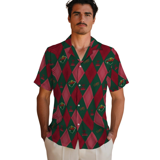 Minnesota Wild Hawaiian Shirt - Golfing Plaid | Moonbestprint