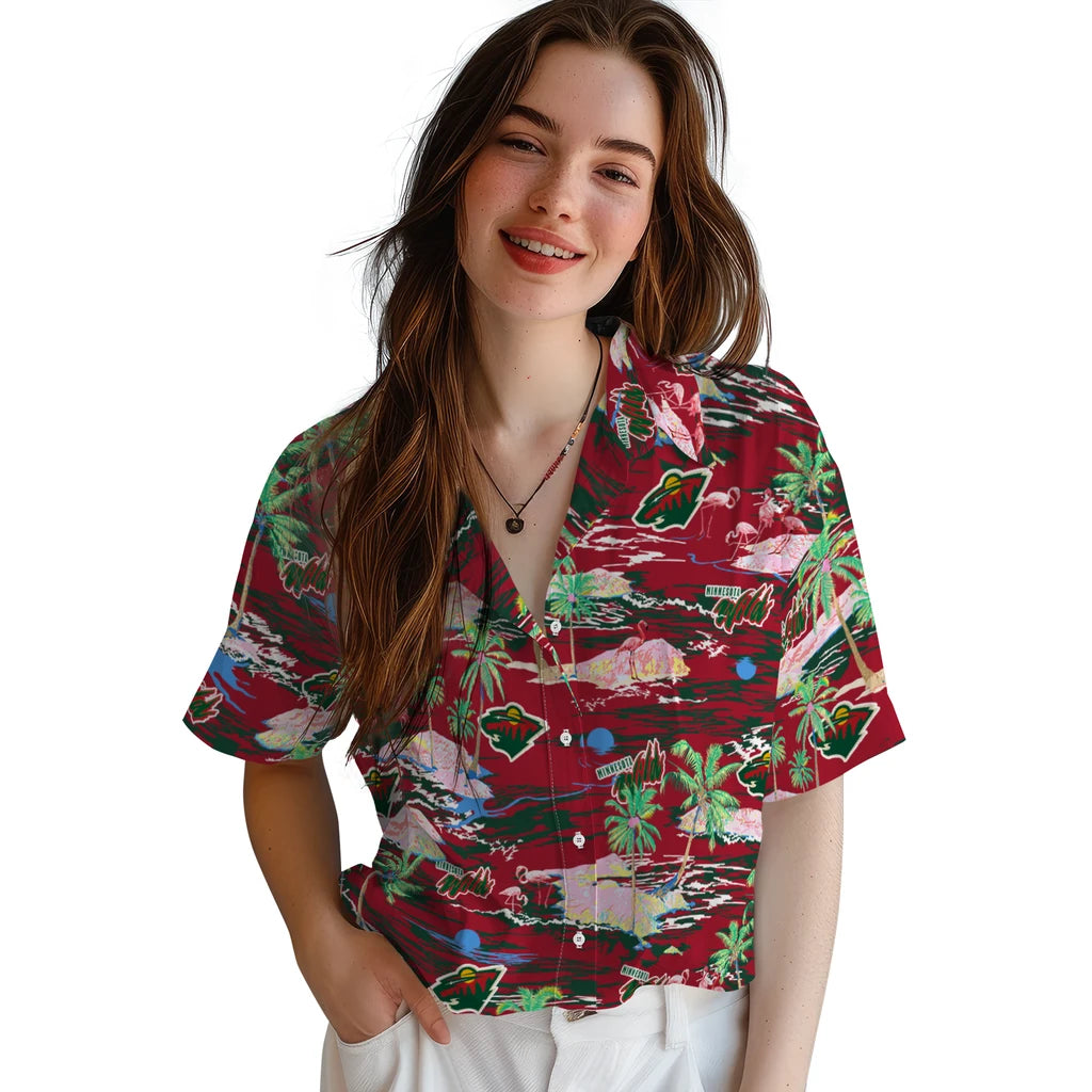 Minnesota Wild Hawaiian Shirt - Hawaii Island | Moonbestprint