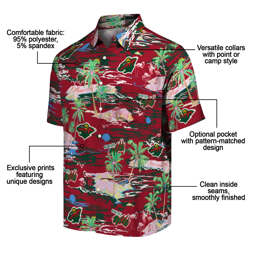Minnesota Wild Hawaiian Shirt - Hawaii Island | Moonbestprint