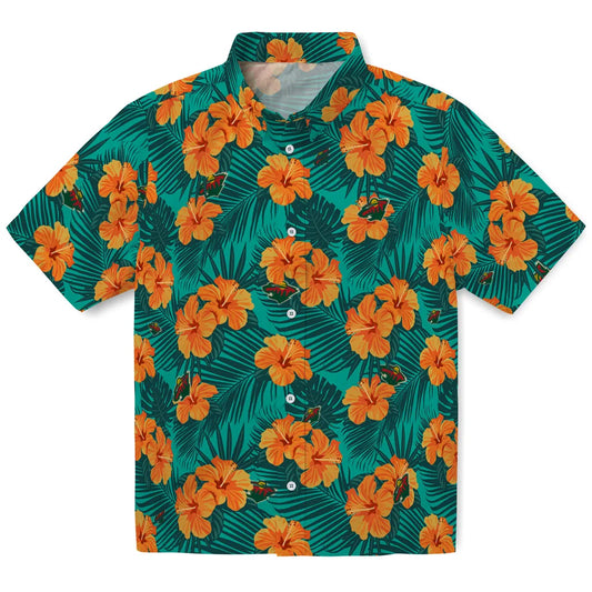 Minnesota Wild Hawaiian Shirt - Hibiscus and Palm Leaves | Moonbestprint