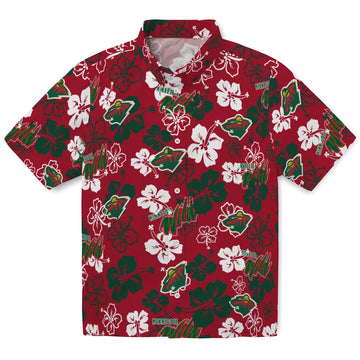 Minnesota Wild Hibiscus Bloom Hawaiian Shirt – Moonbestprint