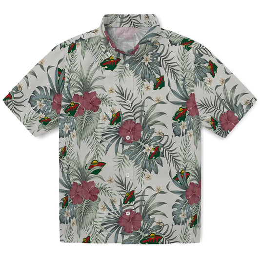 Minnesota Wild Hawaiian Shirt - Hibiscus Designs | Moonbestprint