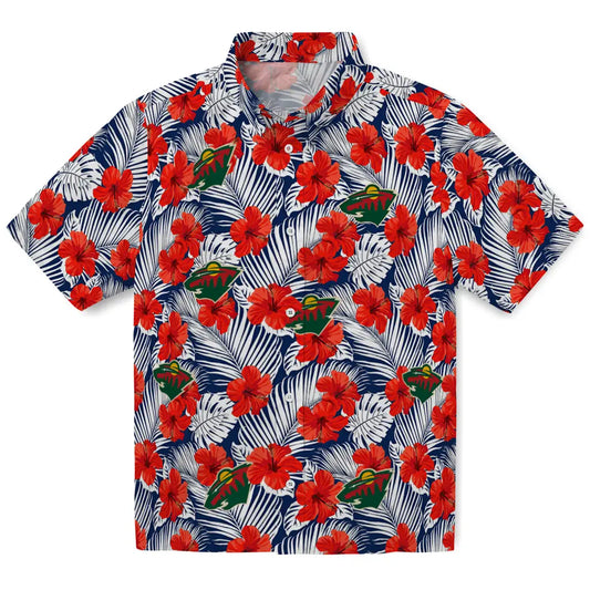 Minnesota Wild Hawaiian Shirt - Hibiscus Fiesta | Moonbestprint