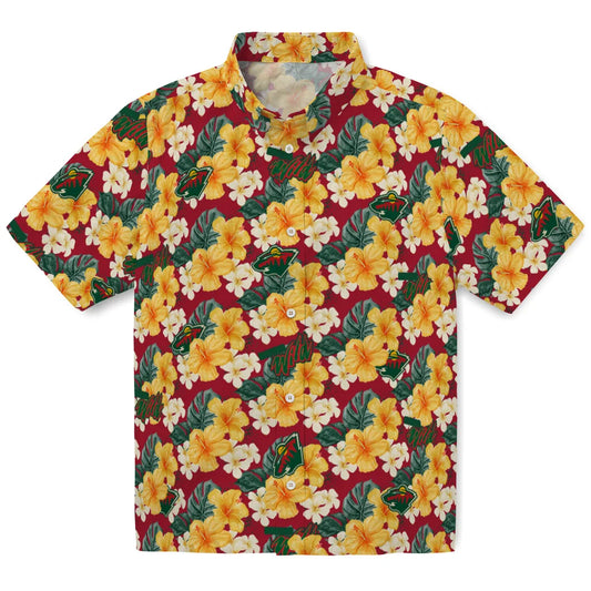 Minnesota Wild Hawaiian Shirt - Hibiscus Tropics | Moonbestprint