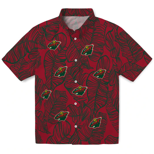 Minnesota Wild Hawaiian Shirt - Leaf Outline | Moonbestprint