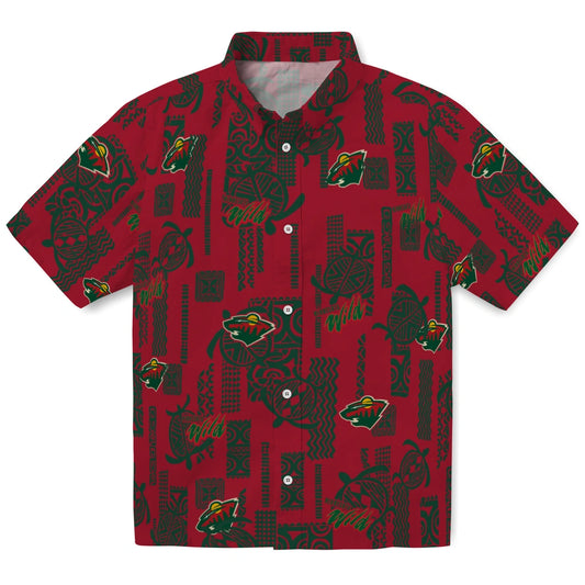 Minnesota Wild Hawaiian Shirt - Turtle Lines | Moonbestprint