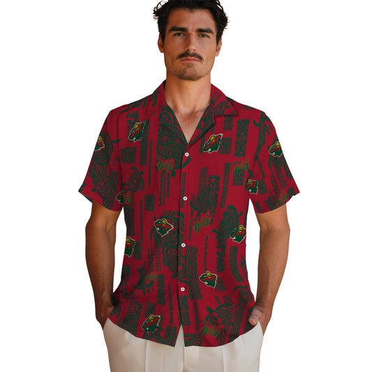 Minnesota Wild Hawaiian Shirt - Turtle Lines | Moonbestprint