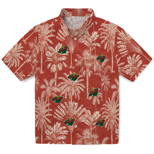 Minnesota Wild Hawaiian Shirt - Vintage Palm Tree | Moonbestprint