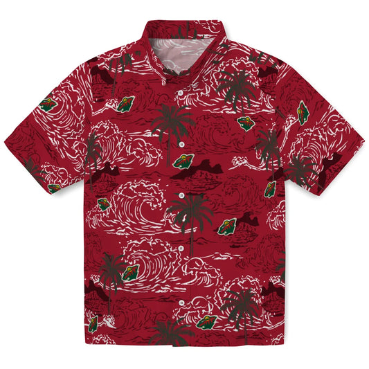 Minnesota Wild Hawaiian Shirt - Wave Palm | Moonbestprint