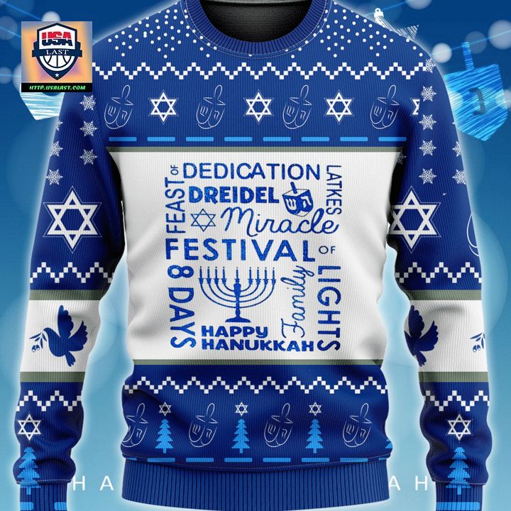 Miracle Festival Happy Hanukkah Christmas Sweater Hoodie ? Usalast