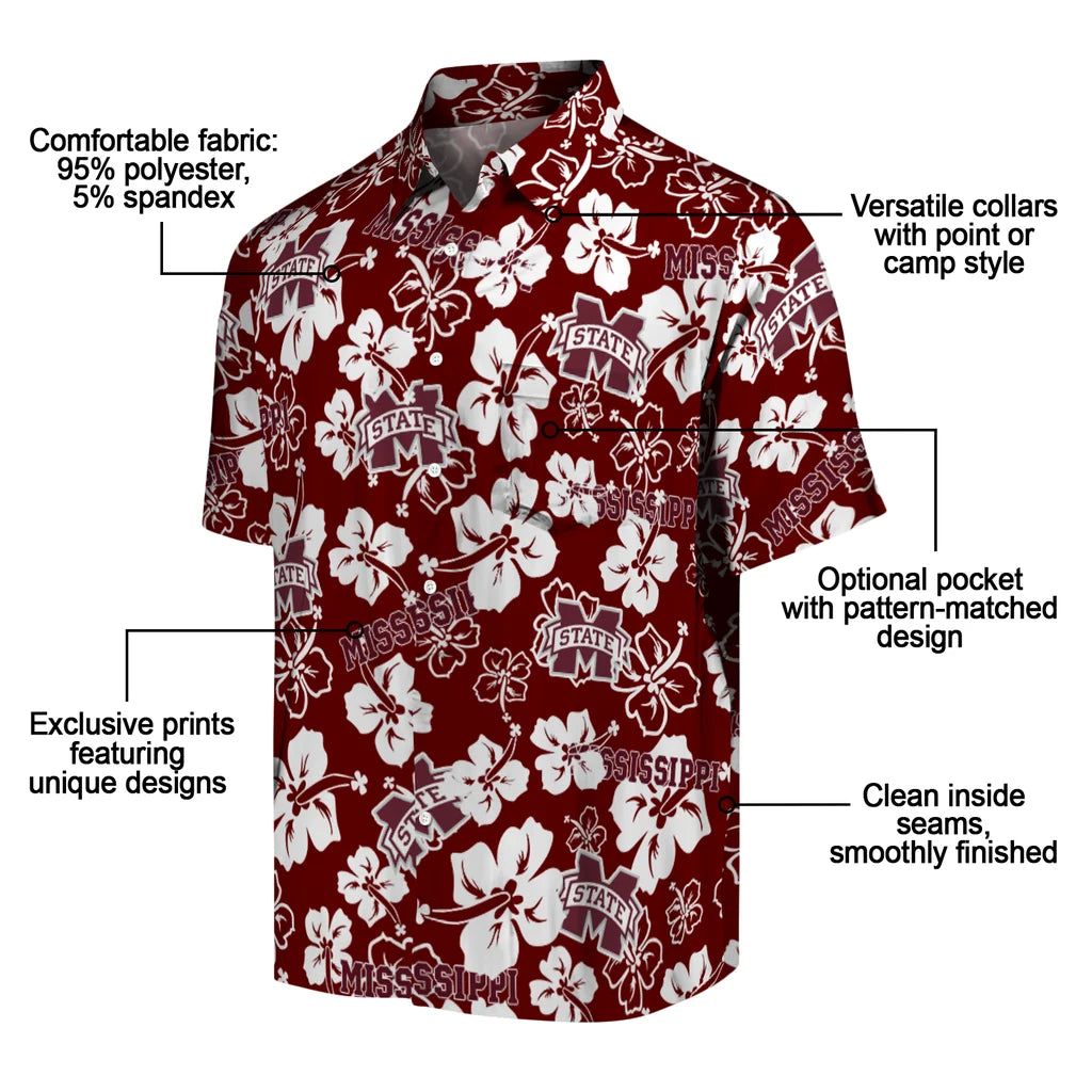 Mississippi State Bulldogs Hibiscus Bloom Hawaiian Shirt – Moonbestprint