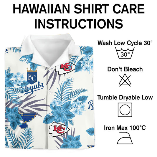 Missouri Sports Chiefs, Blues & Royals Graphic Hawaiian Shirt Unisex Summer Tee - Moonbestprint