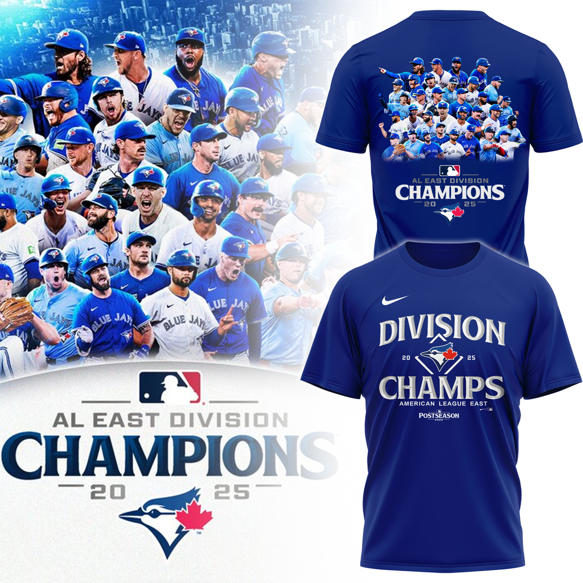 2025 American League East Champion x Toronto Blue Jays Merch Moonbestprint