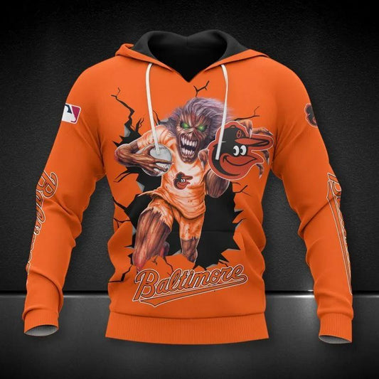 MLB Baltimore Orioles MLB All Over Print Hoodie -Moonbestprint