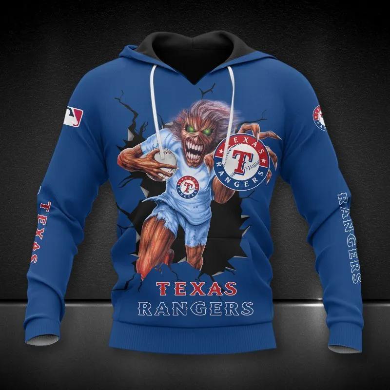 MLB Texas Rangers MLB All Over Print Hoodie -Moonbestprint