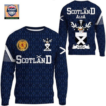 Moffat Family Crest Sweater Scottish Home ? 1991 Style A7 ? Usalast