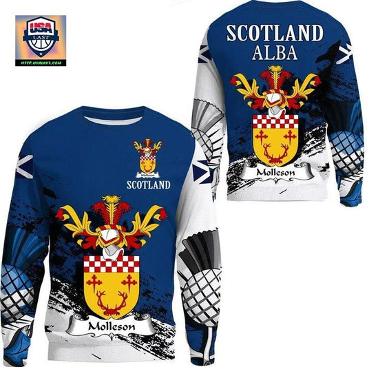 Molleson Scottish Family Crest Scotland Special Sweater A7 ? Usalast
