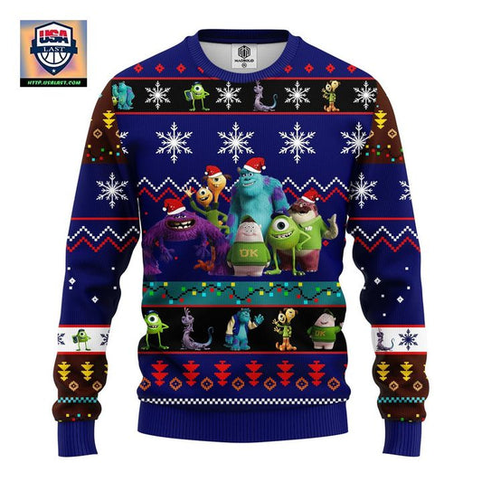 Monsters University Ugly Christmas Sweater Blue 1 Amazing Gift Idea Thanksgiving Gift ? Usalast