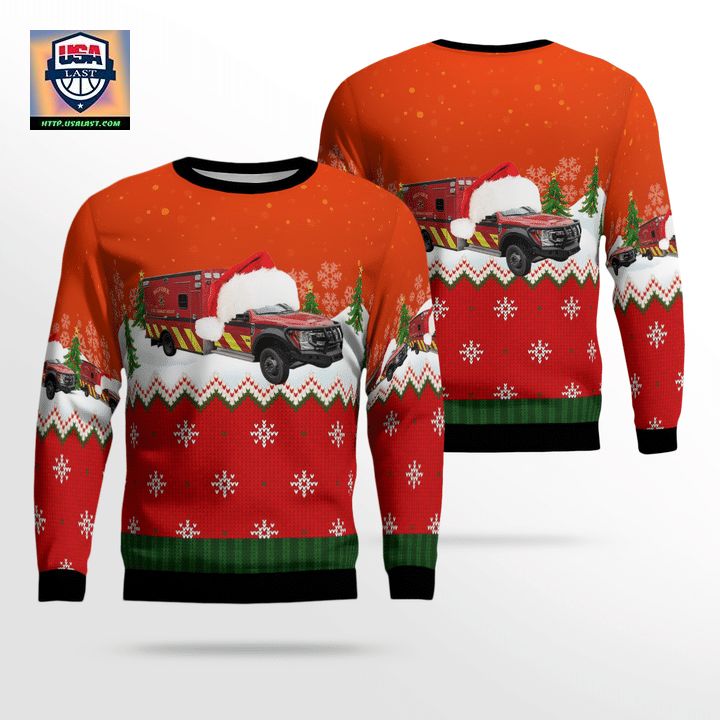 Montana Bigfork Fire Department Christmas AOP Sweater ? Usalast