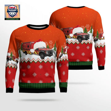Montana Bigfork Fire Department Christmas AOP Sweater ? Usalast