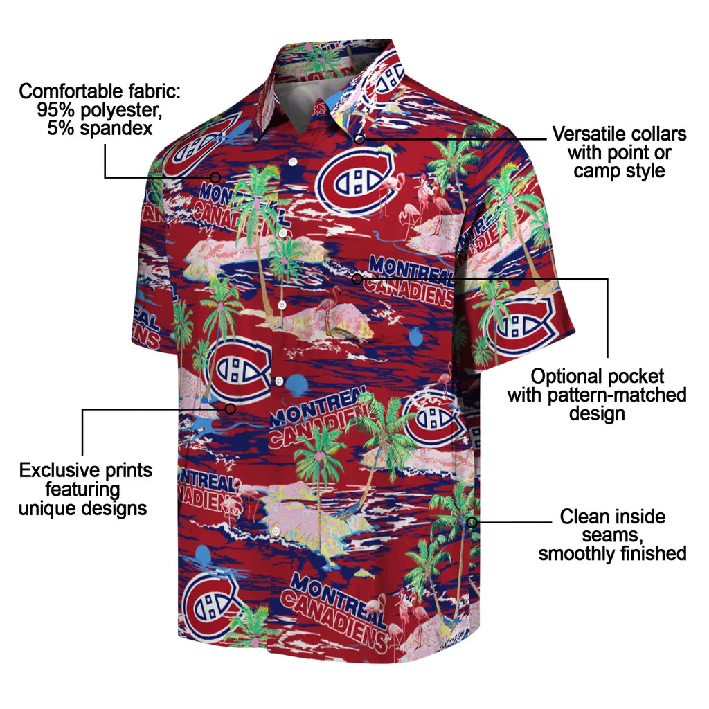Montreal Canadiens Flamingo Retreat 2026 Hawaiian Shirt – Moonbestprint