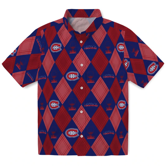 Montreal Canadiens Hawaiian Shirt - Golfing Plaid | Moonbestprint