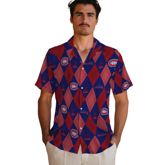 Montreal Canadiens Hawaiian Shirt - Golfing Plaid | Moonbestprint