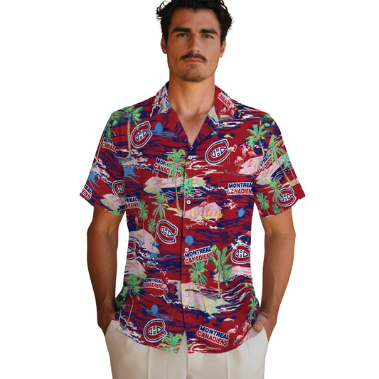 Montreal Canadiens Hawaiian Shirt - Hawaii Island | Moonbestprint