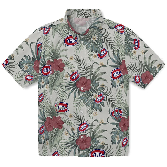Montreal Canadiens Hawaiian Shirt - Hibiscus Designs | Moonbestprint
