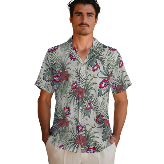 Montreal Canadiens Hawaiian Shirt - Hibiscus Designs | Moonbestprint