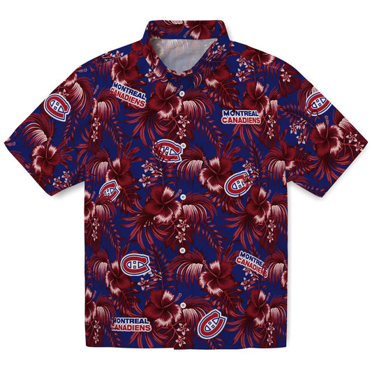 Montreal Canadiens Hawaiian Shirt - Hibiscus Exotic | Moonbestprint