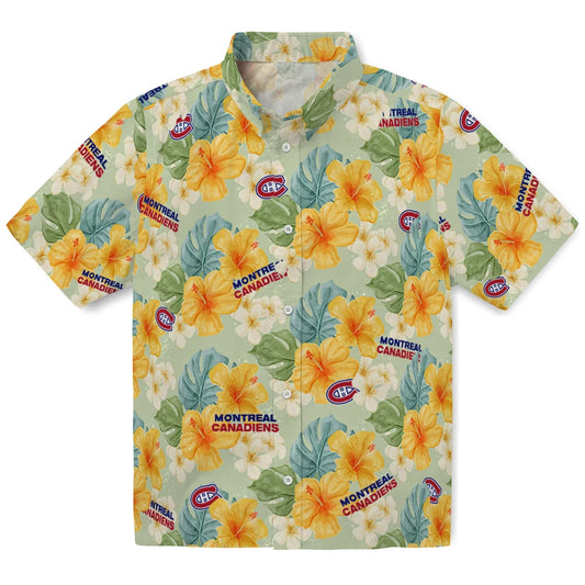Montreal Canadiens Hawaiian Shirt - Hibiscus Mood | Moonbestprint