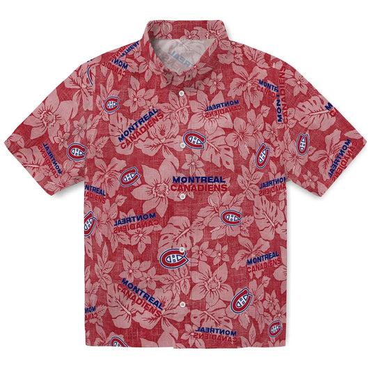 Montreal Canadiens Hawaiian Shirt - Hibiscus Oasis | Moonbestprint