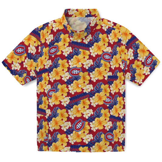 Montreal Canadiens Hawaiian Shirt - Hibiscus Tropics | Moonbestprint