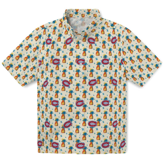 Montreal Canadiens Hawaiian Shirt - Pineapple Delight | Moonbestprint