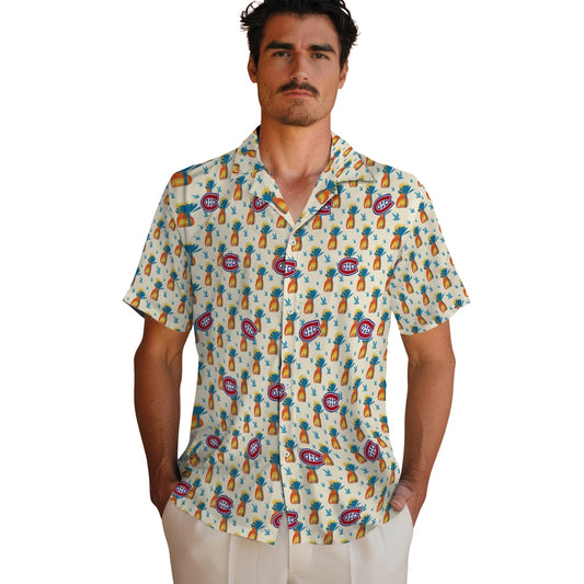Montreal Canadiens Hawaiian Shirt - Pineapple Delight | Moonbestprint