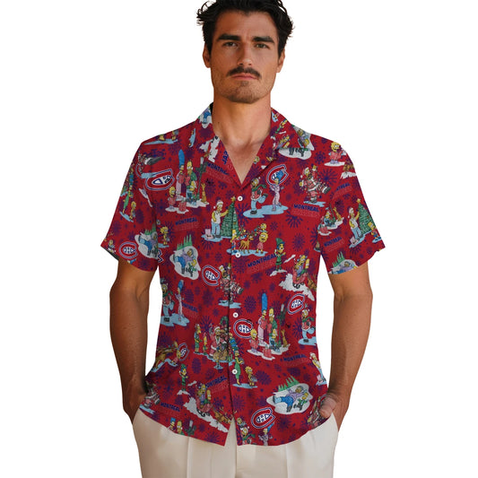 Montreal Canadiens Hawaiian Shirt - Simpsons Christmas | Moonbestprint