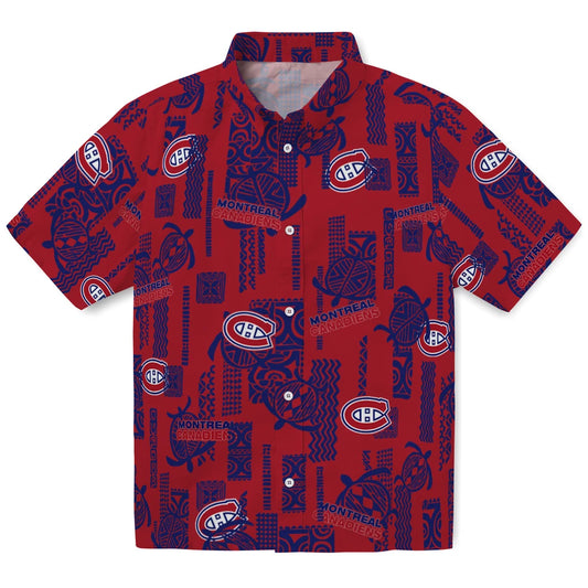 Montreal Canadiens Hawaiian Shirt - Turtle Lines | Moonbestprint