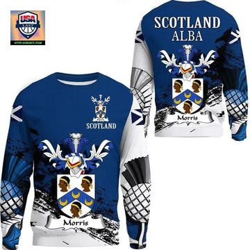 Morris Scottish Family Crest Scotland Special Sweater A7 ? Usalast