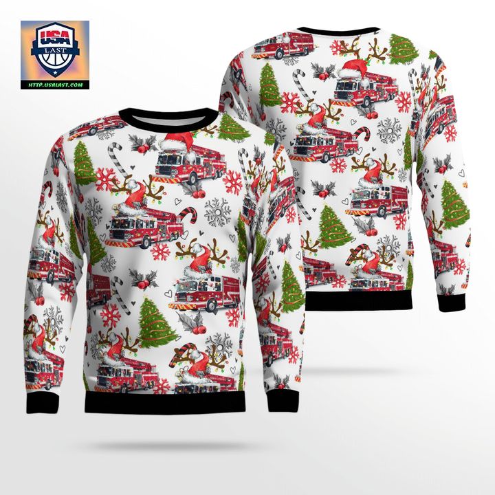 Morrisville North Carolina Morrisville Fire-Rescue Department Christmas Sweater 3D ? Usalast
