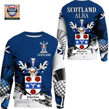 Morton Scottish Family Crest Scotland Special Sweater A7 ? Usalast