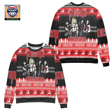 Motley Crue Band Shout At Devil Ugly Christmas Sweater ? Black Red ? Usalast