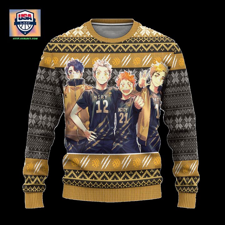 MSBY Black Jackal Ugly Christmas Sweater Haikyuu Anime Xmas Gift ? Usalast