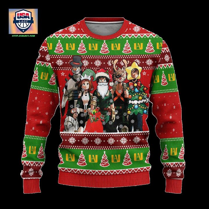 My Hero Academia Anime Ugly Christmas Sweater BNHA Xmas Gift ? Usalast