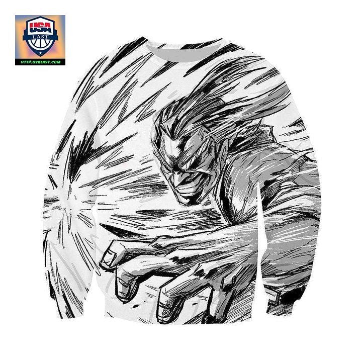My Hero Academia Sweater ? All Might Attack Sweater Sh9659 ? Usalast