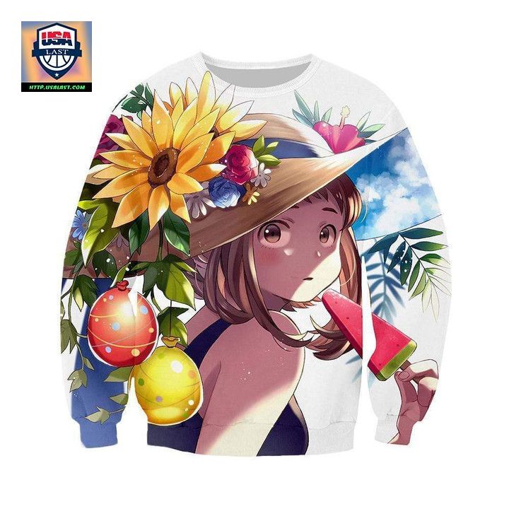 My Hero Academia Sweater ? Ochako With Sunflowers Sweater Sh9620 ? Usalast