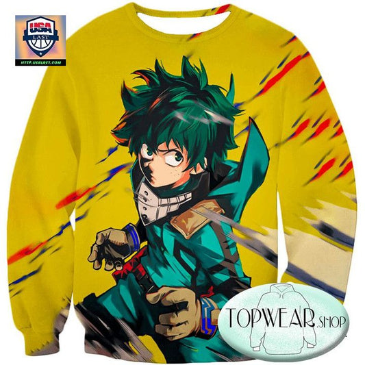 My Hero Academia Sweaters ? Izuki Midoriya Aka Deku Amazing Anime Sweater ? Usalast