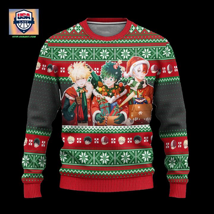 My Hero Academia Ugly Christmas Sweater Anime Xmas Gift ? Usalast